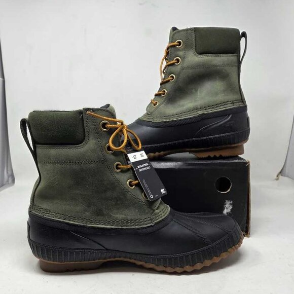 Men\'s 9.5 Sorel x J.Crew  Cheyanne II duck snow boots in Surplus Green